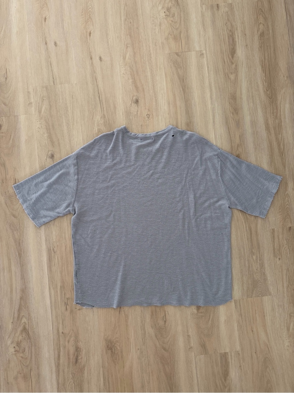 Zara Men's Raw Hem Grey Boxing T-Shirt, Size XL - Picture 4 of 4
